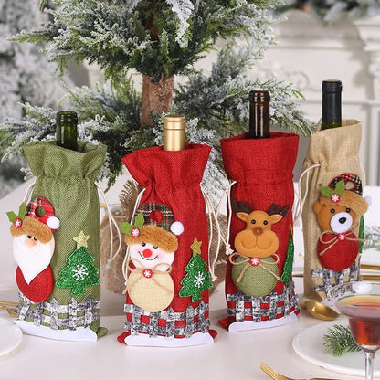 Christmas Wine Bottle Cover Snowman Decor - Cake Pops Parties