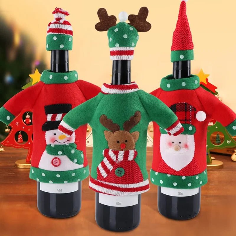 Christmas Wine Bottle Set - Cake Pops Parties