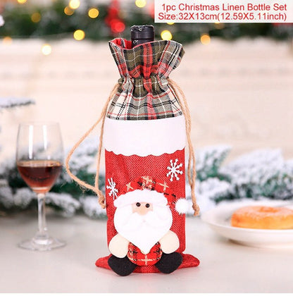 Christmas Wine Bottle Socks - Cake Pops Parties