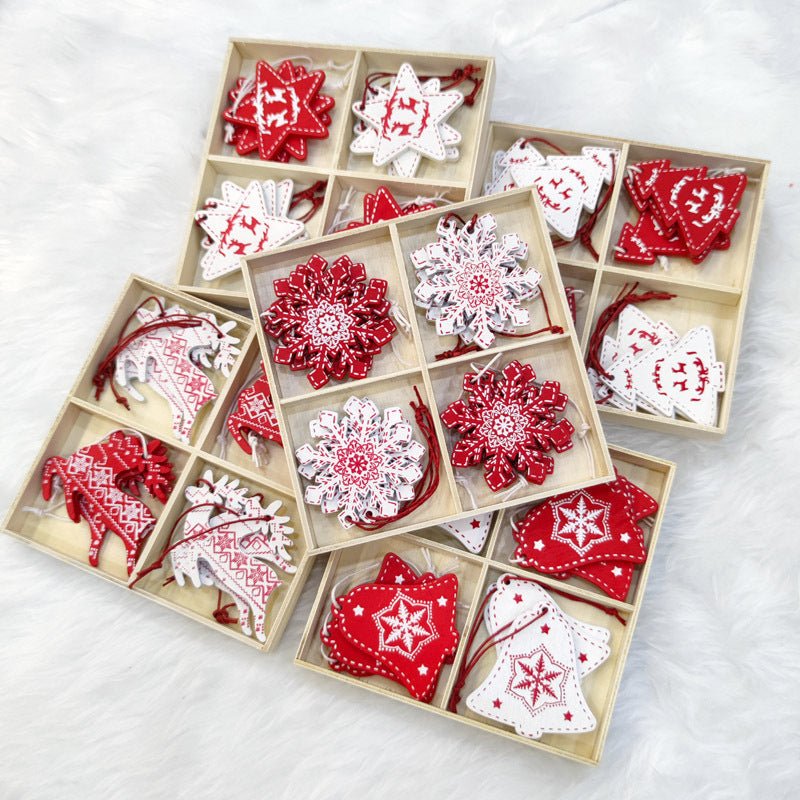 Christmas Wooden Decorative Pendants Set - Cake Pops Parties