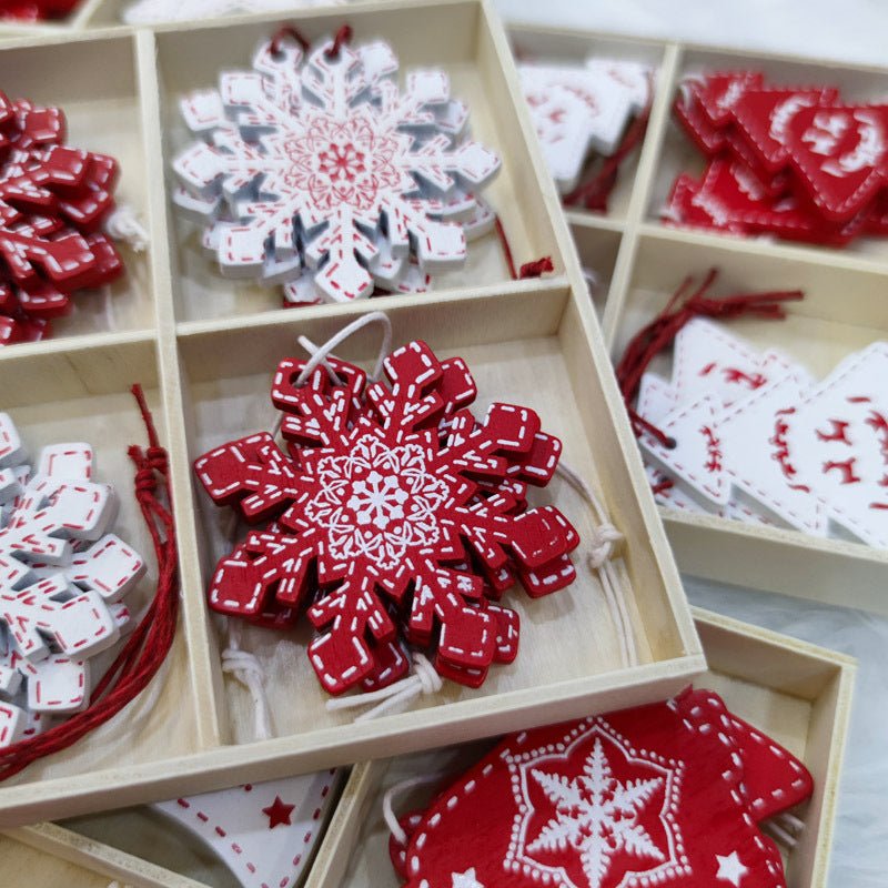 Christmas Wooden Decorative Pendants Set - Cake Pops Parties