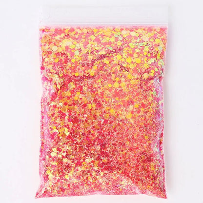 Chunky Mix Iridescent Glitter - 16 Colors 50g - Cake Pops Parties