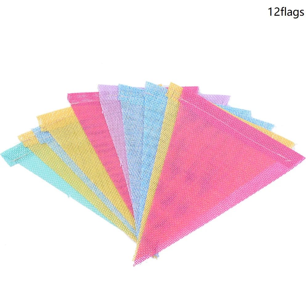 Colorful Jute Linen Birthday Bunting Garland - Cake Pops Parties