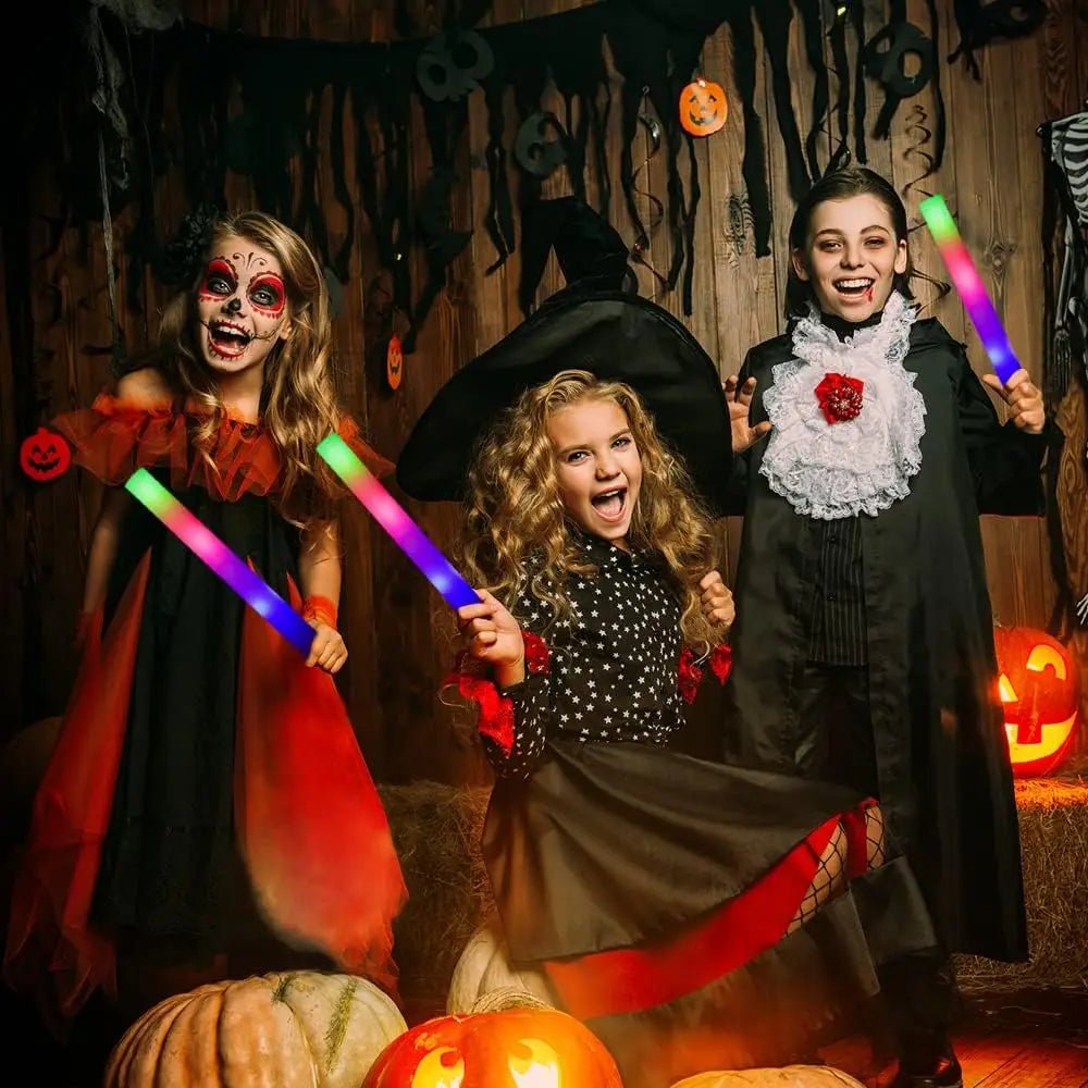 Colorful LED Glow Foam Sticks Bulk Pack - Cake Pops Parties