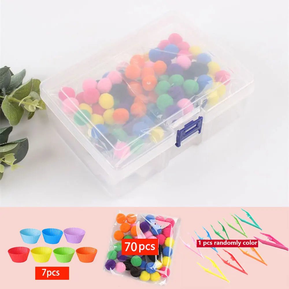 Colorful Plush Ball Sorting Toy - Cake Pops Parties