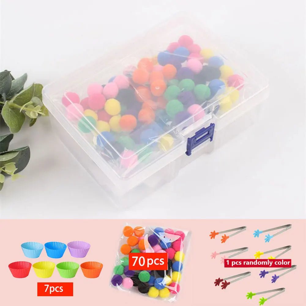 Colorful Plush Ball Sorting Toy - Cake Pops Parties