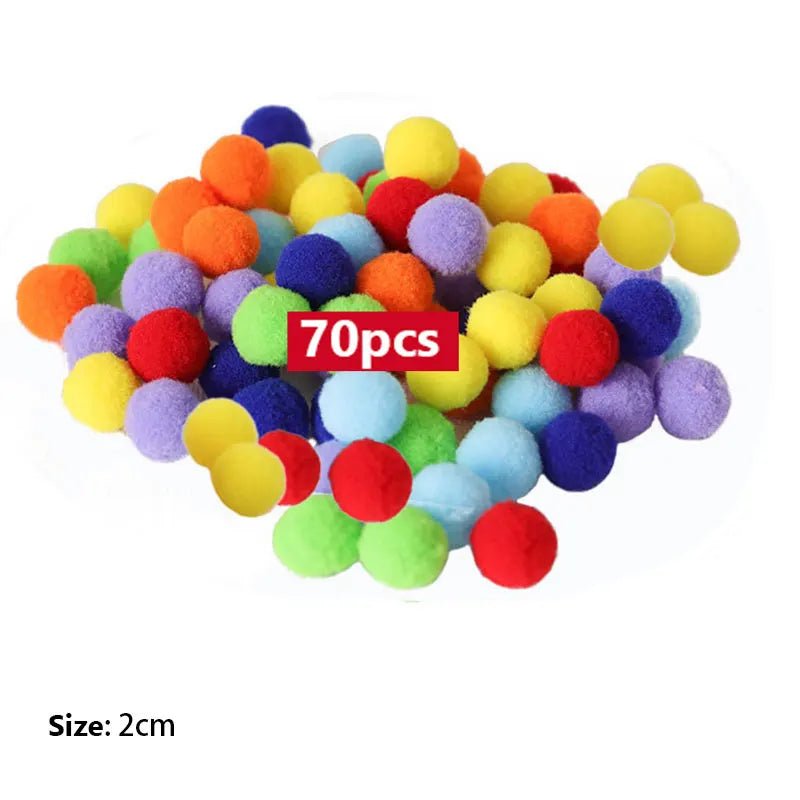 Colorful Plush Ball Sorting Toy - Cake Pops Parties