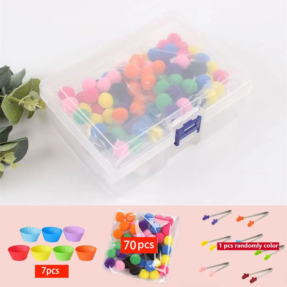 Colorful Plush Ball Sorting Toy - Cake Pops Parties