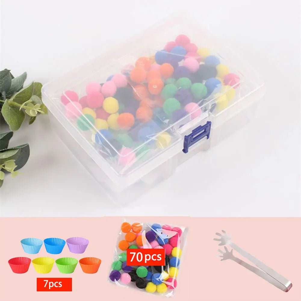Colorful Plush Ball Sorting Toy - Cake Pops Parties