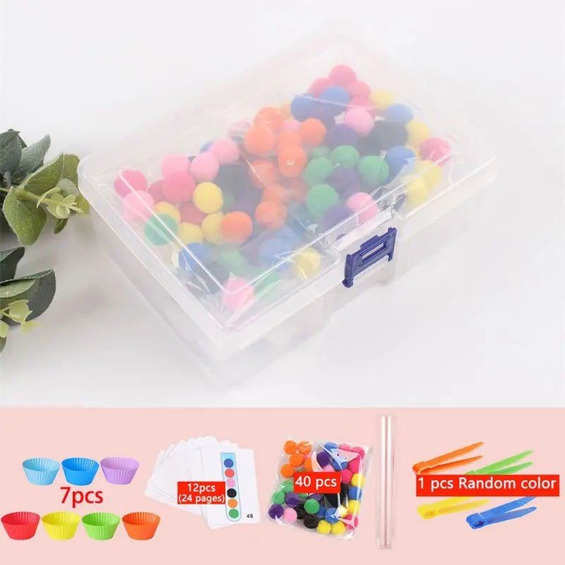 Colorful Plush Ball Sorting Toy - Cake Pops Parties