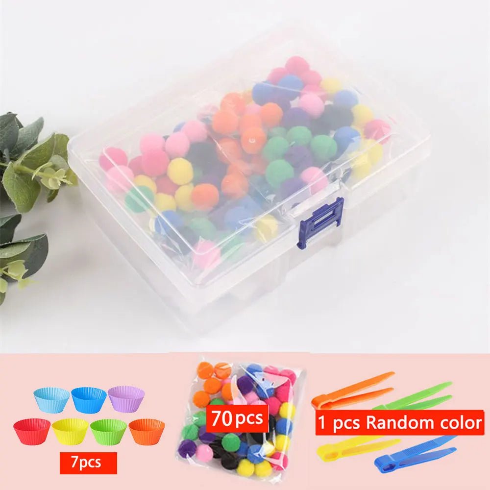 Colorful Plush Ball Sorting Toy - Cake Pops Parties