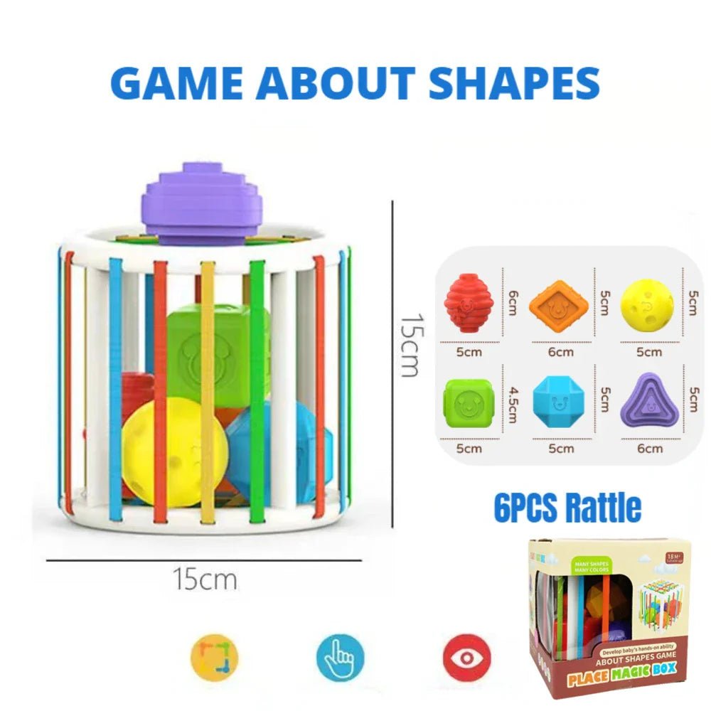 Colorful Shape Blocks Sorting Game - Cake Pops Parties
