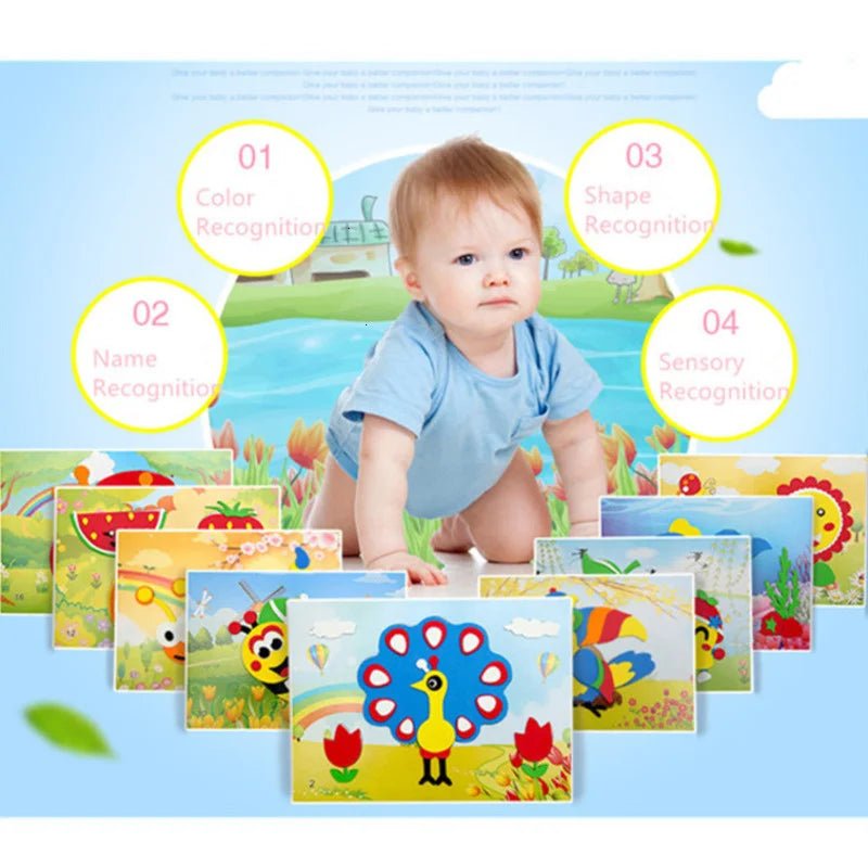 Creative DIY Animal Foam Sticker Puzzle - Cake Pops Parties