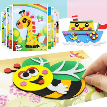 Creative DIY Animal Foam Sticker Puzzle - Cake Pops Parties