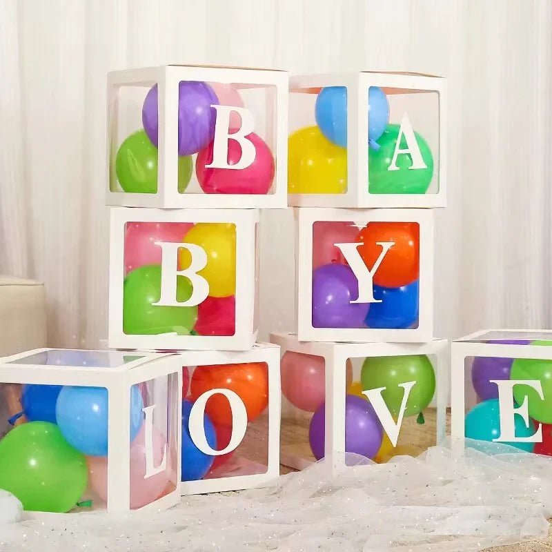Custom Name Balloon Box Decoration - Cake Pops Parties
