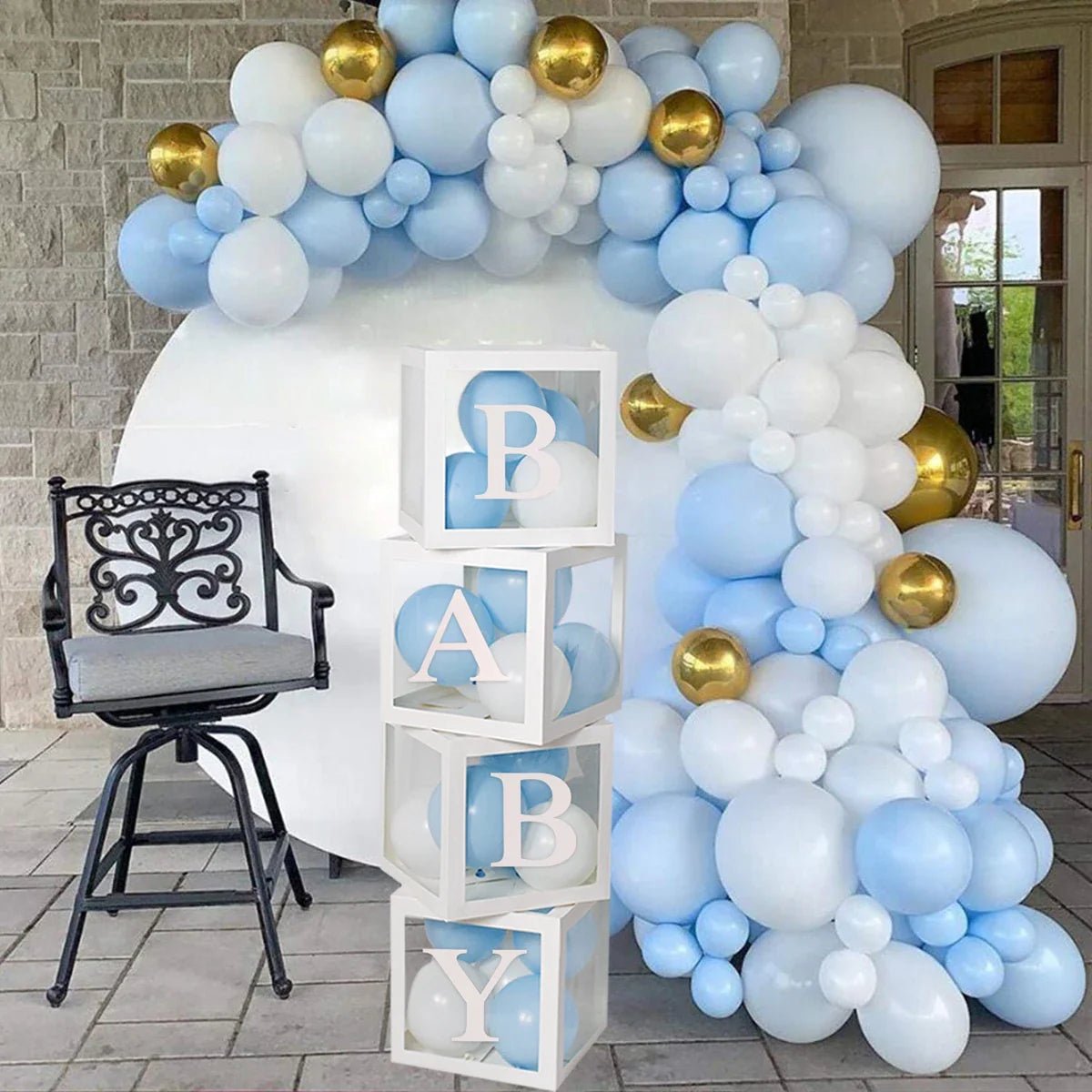 Custom Name Balloon Box Decoration - Cake Pops Parties