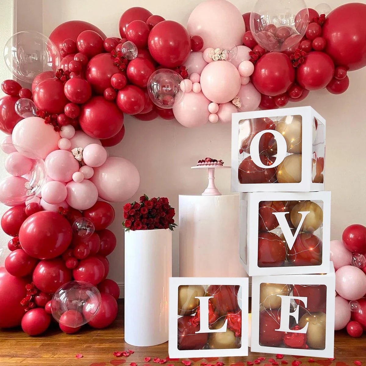 Custom Name Balloon Box Decoration - Cake Pops Parties