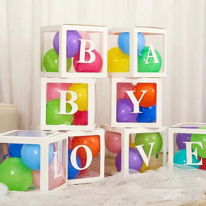 Custom Name Balloon Box Decoration - Cake Pops Parties