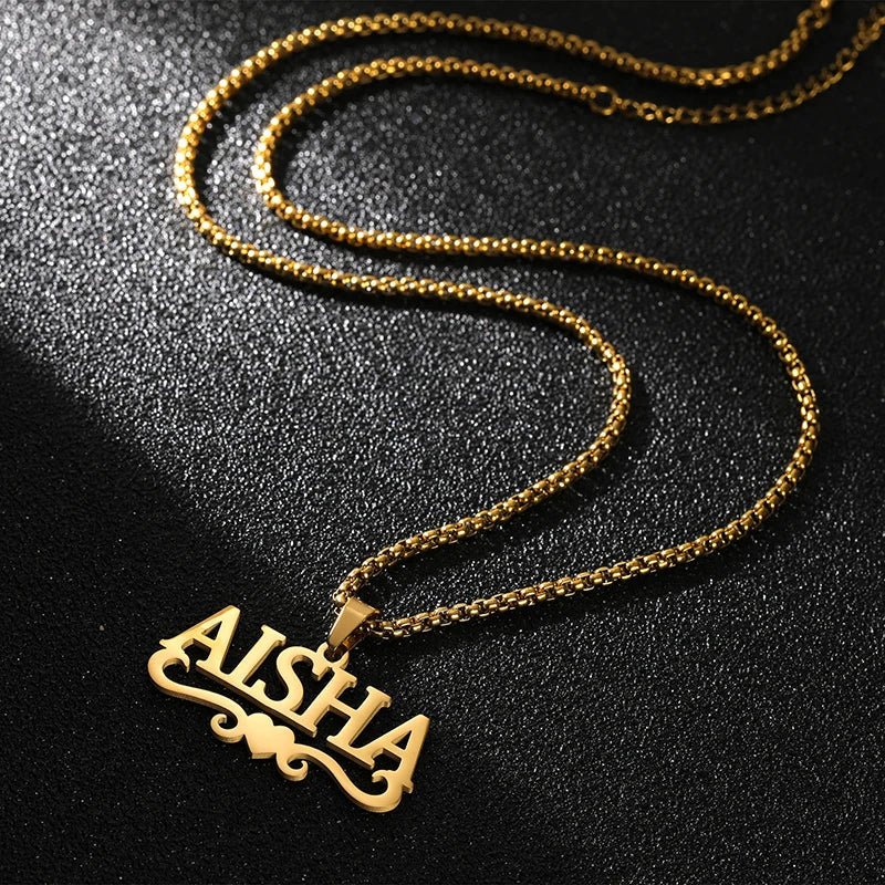 Customized Name Necklace Pendant - Personalized Gold Plated Jewelry - Cake Pops Parties