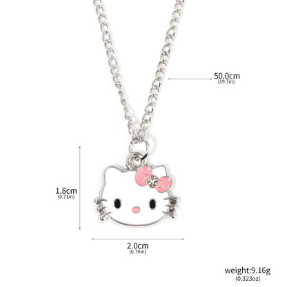 Cute Anime Cat Necklace Kawaii Kitty Pendant Girls Jewelry - Cake Pops Parties