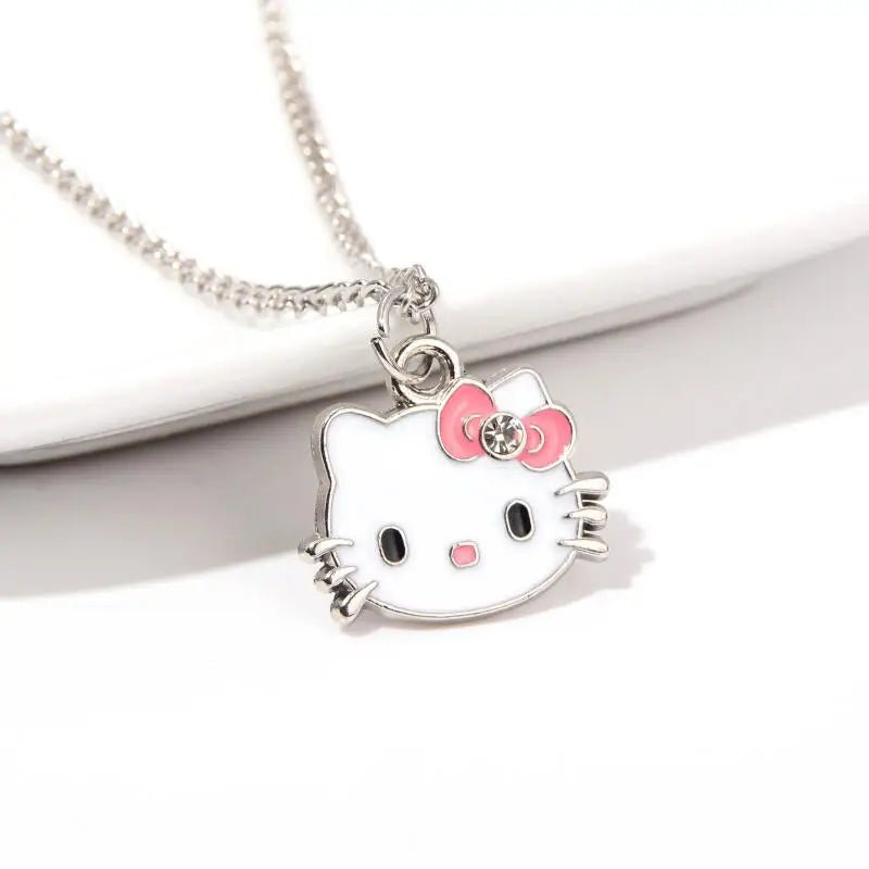 Cute Anime Cat Necklace Kawaii Kitty Pendant Girls Jewelry - Cake Pops Parties