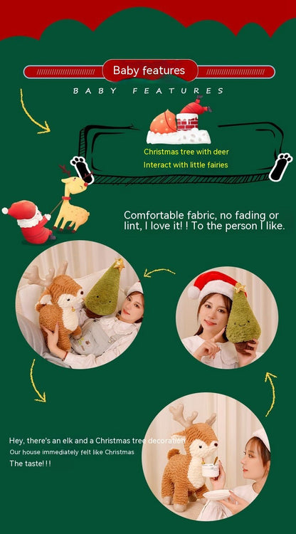 Cute Elk Christmas Tree Pillow - Cake Pops Parties