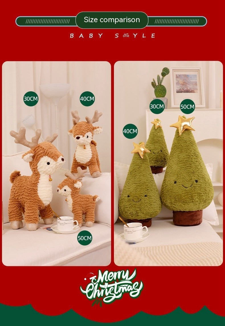 Cute Elk Christmas Tree Pillow - Cake Pops Parties