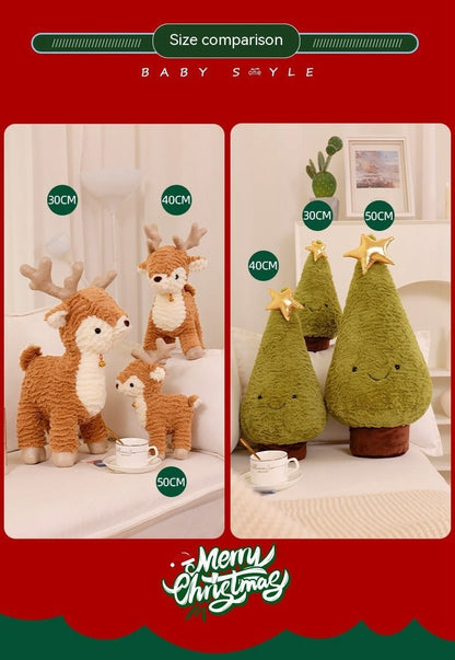 Cute Elk Christmas Tree Pillow - Cake Pops Parties