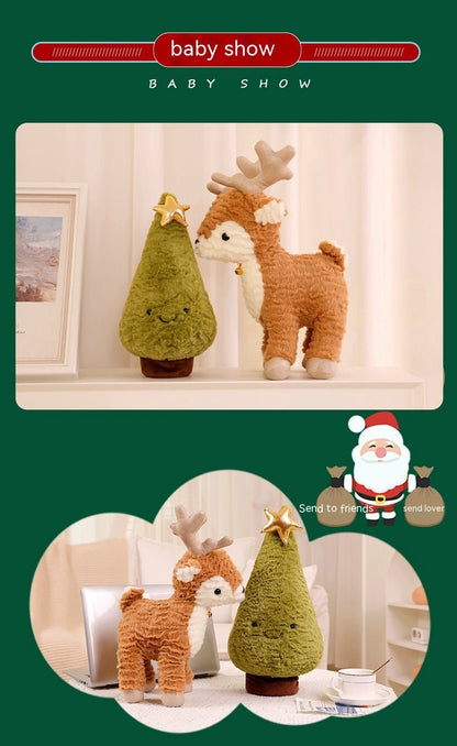 Cute Elk Christmas Tree Pillow - Cake Pops Parties