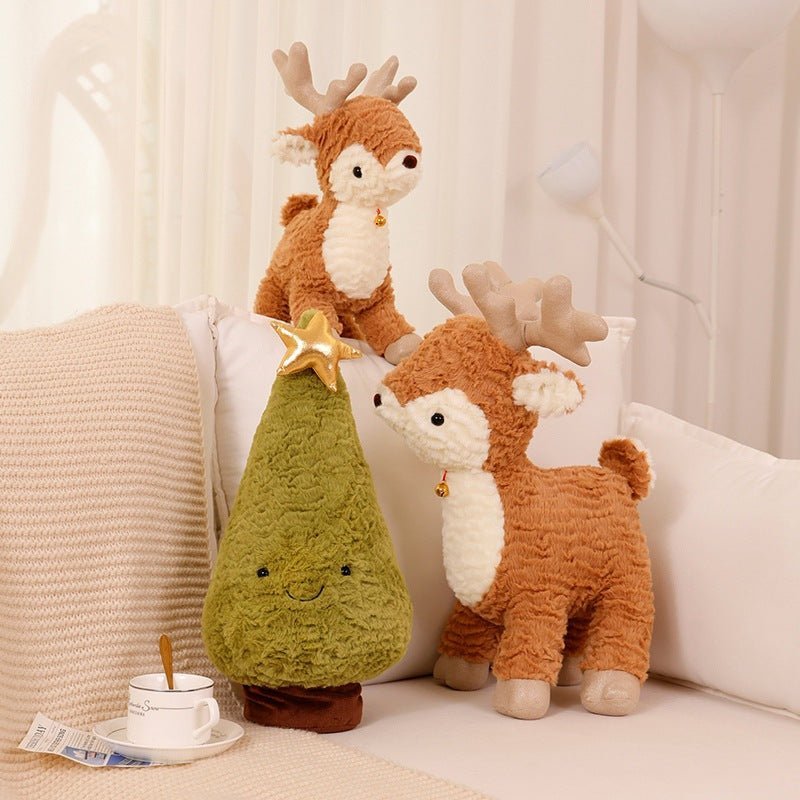 Cute Elk Christmas Tree Pillow - Cake Pops Parties