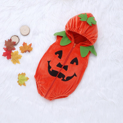 Cute Halloween Pumpkin Jumpsuit - Cake Pops Parties