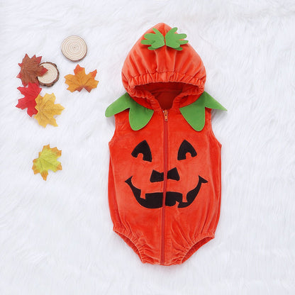 Cute Halloween Pumpkin Jumpsuit - Cake Pops Parties