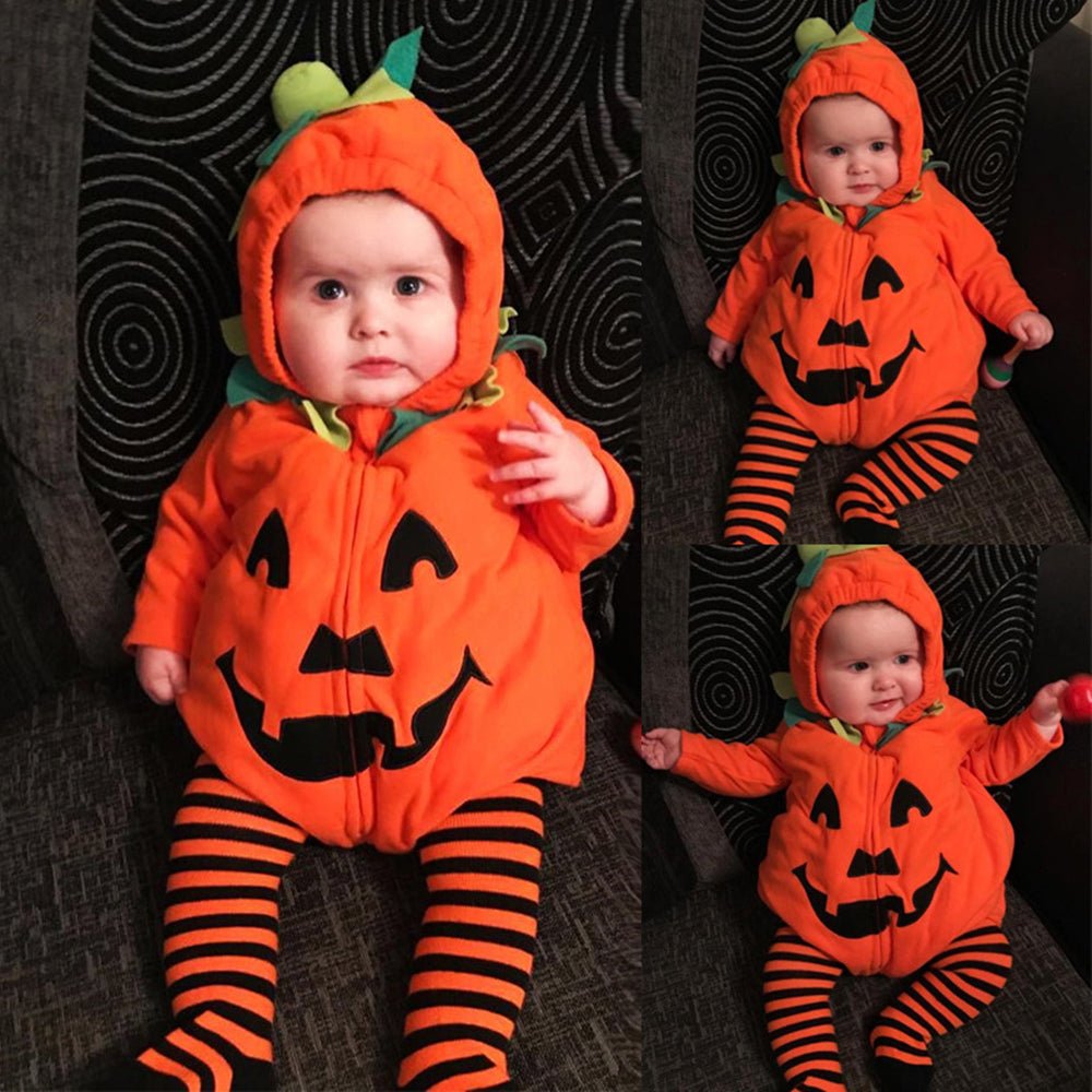 Cute Halloween Pumpkin Jumpsuit - Cake Pops Parties