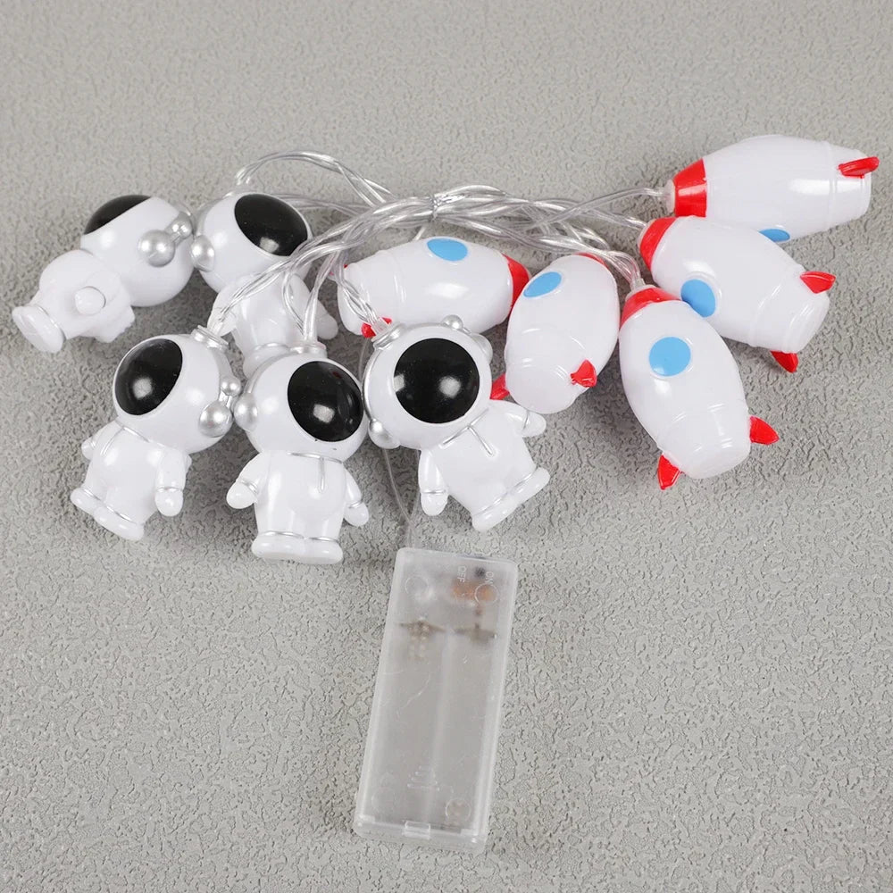 Cute Rocket Astronaut Fairy String Lights - Cake Pops Parties