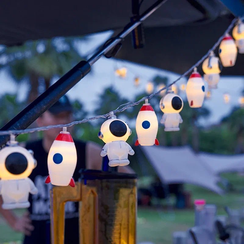 Cute Rocket Astronaut Fairy String Lights - Cake Pops Parties