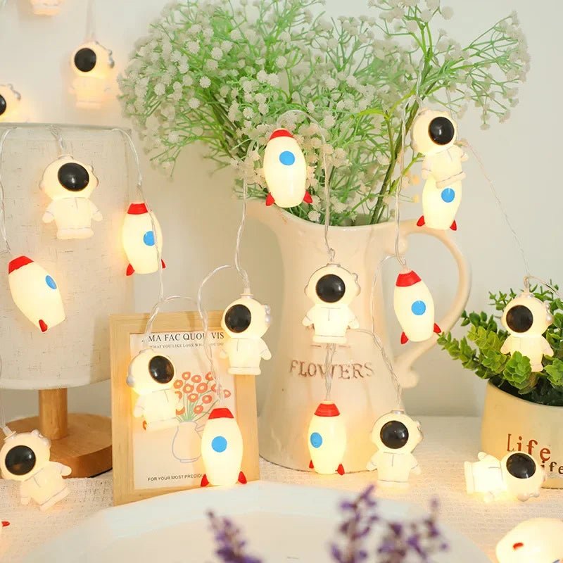 Cute Rocket Astronaut Fairy String Lights - Cake Pops Parties