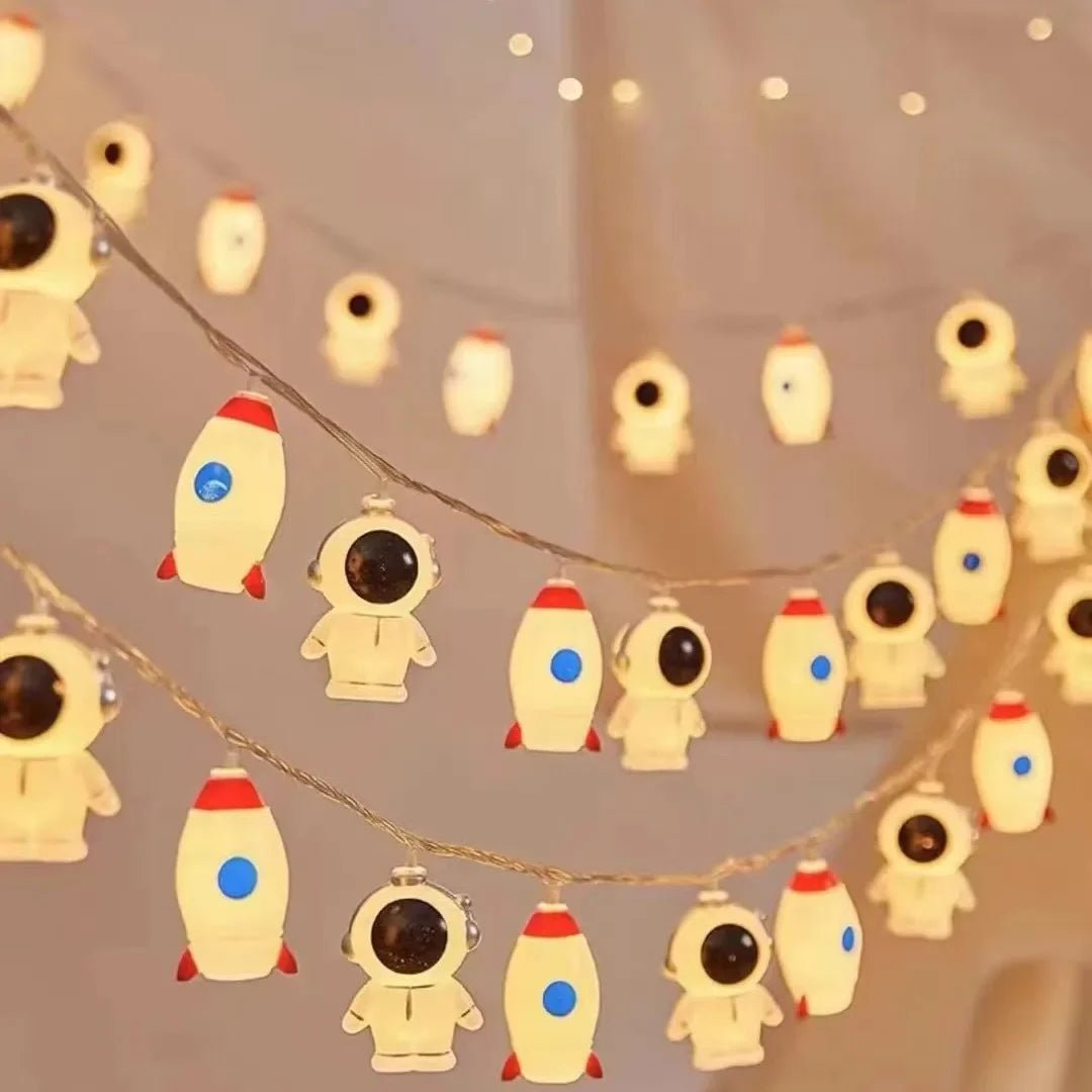 Cute Rocket Astronaut Fairy String Lights - Cake Pops Parties