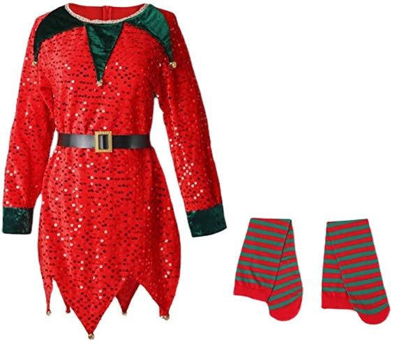 Cute Sequin Elf Costumes for Christmas Kids - Cake Pops Parties