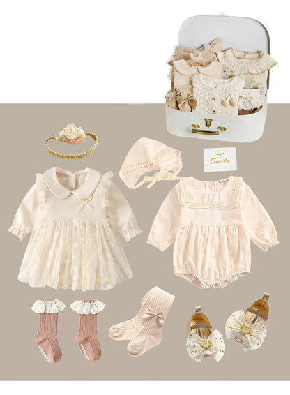 Ensemble 8 pièces en coton pour bébé fille
