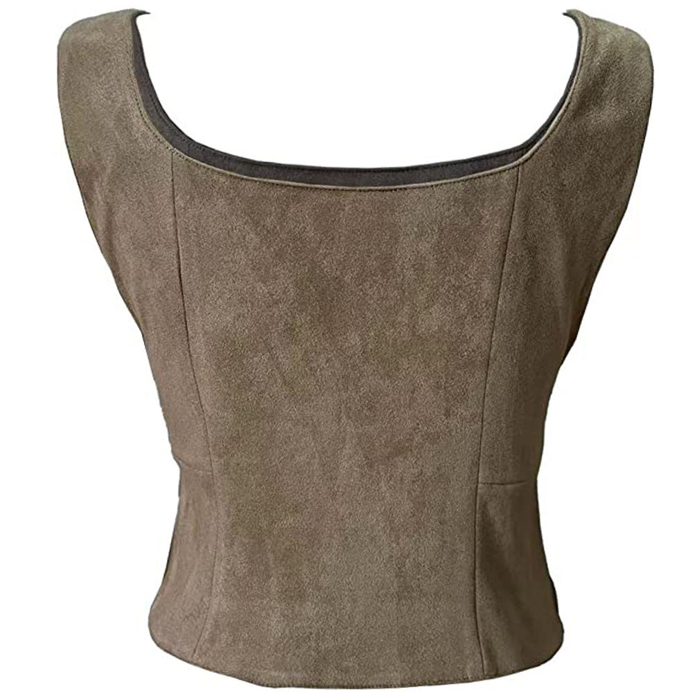 Costume d'Halloween avec gilet en daim noir