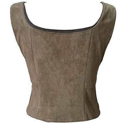 Costume d'Halloween avec gilet en daim noir