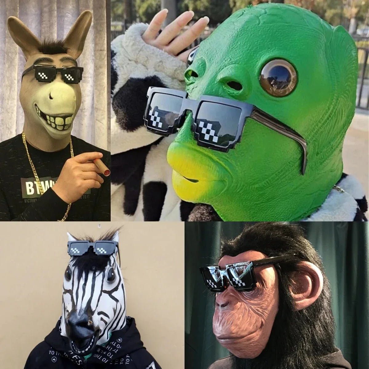 Deluxe Monkey Chimp Mask with Hair - Cake Pops Parties