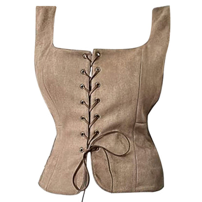 Costume d'Halloween avec gilet en daim noir