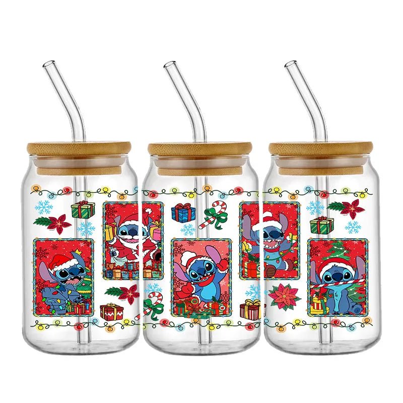 Disney Stitch Christmas Cup Wrap Stickers - Cake Pops Parties