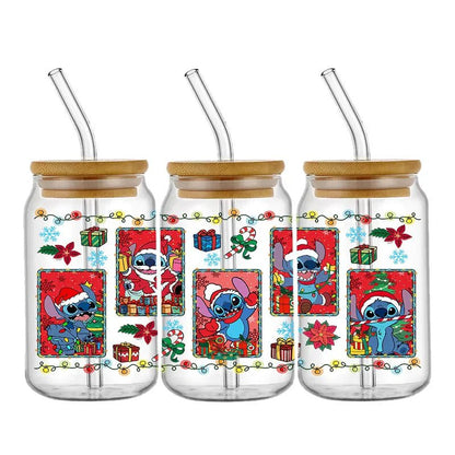 Disney Stitch Christmas Cup Wrap Stickers - Cake Pops Parties