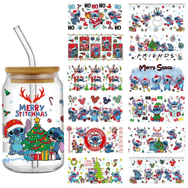 Disney Stitch Christmas Cup Wrap Stickers - Cake Pops Parties