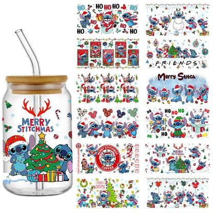 Disney Stitch Christmas Cup Wrap Stickers - Cake Pops Parties