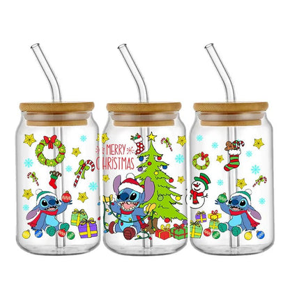 Disney Stitch Christmas Cup Wrap Stickers - Cake Pops Parties