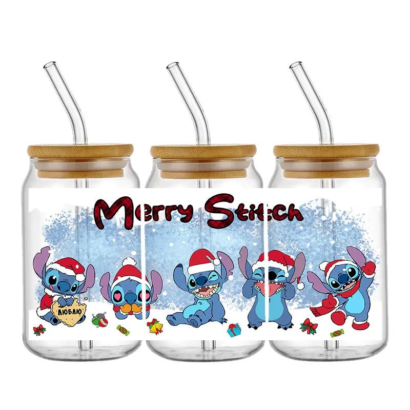 Disney Stitch Christmas Cup Wrap Stickers - Cake Pops Parties