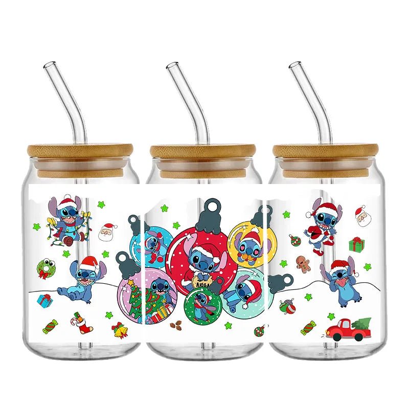 Disney Stitch Christmas Cup Wrap Stickers - Cake Pops Parties